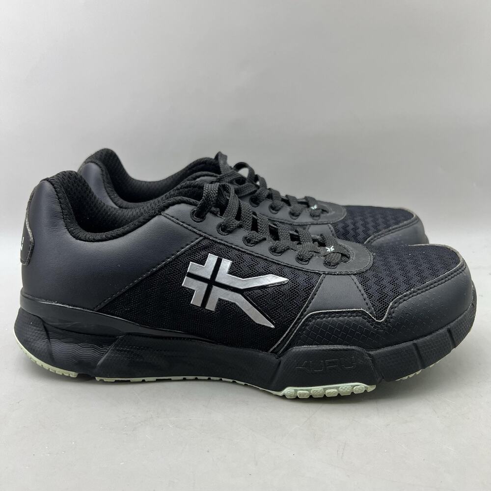 KURU Quantum Walking Shoes Women Size 9.5 Wide Black Mesh Comfort Low Sneakers